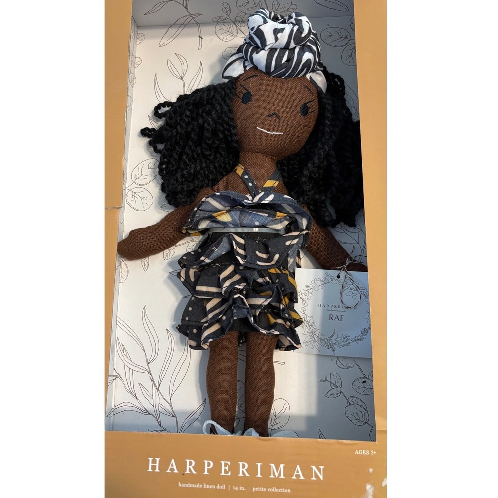 HarperIman Rae Handmade Linen Doll 14 in Petite Collection NIB Diverse‎ Toy